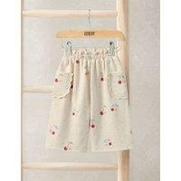 Mamas & Papas Pure Cotton Cherry Joggers (0-3 Yrs) Cream