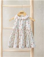 Pure Cotton Floral Dress (0-36 Mths)