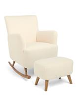 Mamas & Papas Elwood Nursing Chair and Stool Cream Mix