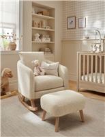Mamas & Papas Alma Nursing Chair and Stool Cream Mix