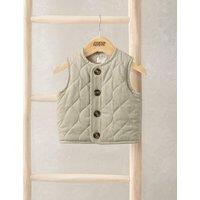 Mamas & Papas Cotton Blend Quilted Gilet (3-36 Mths) Beige