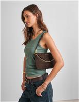 Katie Loxton Faux Suede Wristlet Clutch Shoulder Bag Camel