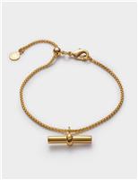 Gold Plated T-Bar Bracelet