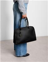 Faux Leather Shoulder Tote Bag