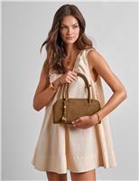 Suedette Top Handle Bowling Bag