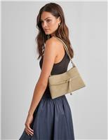 Faux Suede Shoulder Cross Body Bag