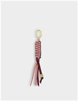 Katie Loxton Braided Bag Charm Keyring Pink