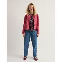 Seasalt Cornwall Pure Linen Relaxed Lightweight Jacket Pink