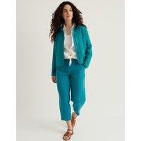 Seasalt Cornwall Pure Linen Relaxed Lightweight Jacket Teal