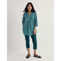 Seasalt Cornwall Cotton Rich Slim Fit Cropped Chinos Teal