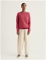 Pure Cotton Knitted Relaxed Jumper