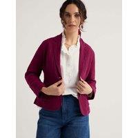 Seasalt Cornwall Pure Linen Single Breasted Blazer Pink