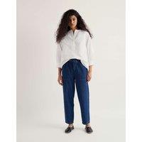 Seasalt Cornwall Pure Cotton Embroidered Blouson Sleeve Blouse White Mix