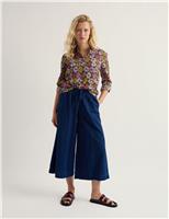 Seasalt Cornwall Pure Cotton Floral Collared Shirt Multi