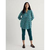 Seasalt Cornwall Pure Cotton Floral Tunic Teal Mix