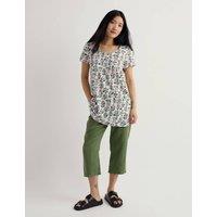 Seasalt Cornwall Pure Cotton Floral Relaxed Tunic White Mix