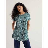 Seasalt Cornwall Pure Cotton Jersey Floral Tunic Teal Mix