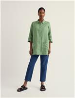 Seasalt Cornwall Pure Linen Oversized Tunic Green