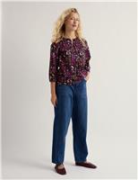 Pure Cotton Jersey Floral Top