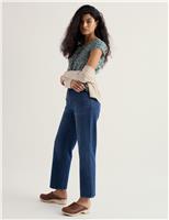 Pure Cotton Floral Notch Neck Top