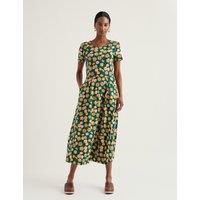 Seasalt Cornwall Cotton Rich Printed Midi Waisted Dress Multi