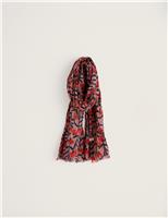 Pure Cotton Floral Scarf