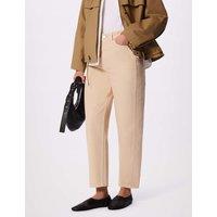 Whistles High Waisted Barrel Leg Ankle Grazer Jeans Stone