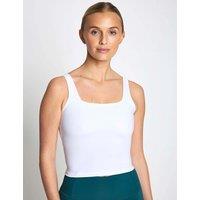 Girlfriend Collective Tommy Tank Square Neck Vest Top White
