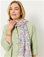 Paisley Print Fringed Scarf