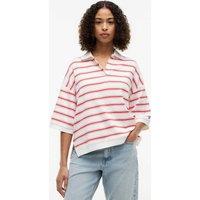 Tommy Hilfiger Pure Cotton Striped Polo Top Red Mix