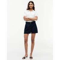 Tommy Hilfiger Pure Cotton High Waisted Chino Shorts Navy