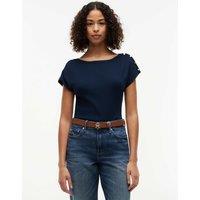 Tommy Hilfiger Pure Cotton Striped T-Shirt Navy