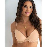 Pour Moi Fleur Padded Push-Up Plunge Bra Nude