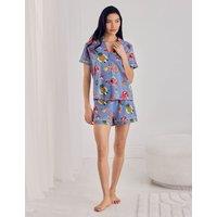 Chelsea Peers Cotton Rich Revere Shortie Set Blue Mix