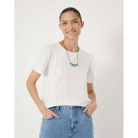 HUSH Pure Cotton Puff Sleeve T-Shirt White