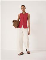 HUSH Cotton Rich Ribbed Vest Red