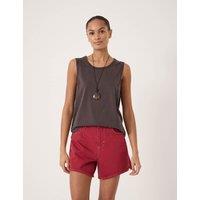 HUSH Pure Cotton Vest Top Chocolate