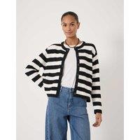 HUSH Pure Cotton Textured Cardigan Black