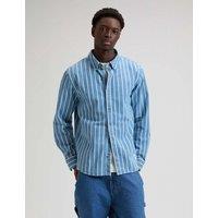 Lee Regular Fit Striped Denim Shirt Blue Mix