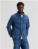 Lee Regular Fit Denim Overshirt Blue Denim