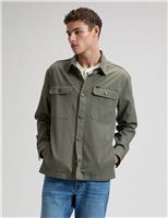 Lee Regular Fit Cotton Rich Overshirt Green