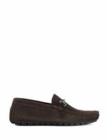 Dune London Suede Slip On Loafers Brown