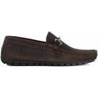 Dune London Suede Slip On Loafers Brown