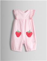Pure Cotton Gingham Strawberry All in One (0 Mths-3 Yrs)