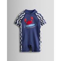 JoJo Maman Bb Crab All In One Sun Protection Suit (0-5 Yrs) Navy Mix