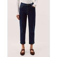 Monsoon Mid Rise Skinny Straight Leg Cropped Jeans Indigo