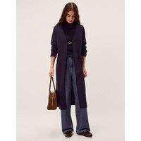 Monsoon V-Neck Edge to Edge Longline Cardigan Navy