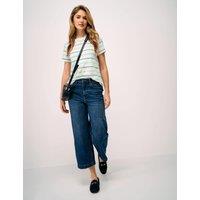 Crew Clothing Pure Cotton Striped T-Shirt Lemon