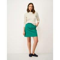 Crew Clothing Cotton Rich Cable Knit Crew Neck Jumper White