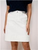 Denim Knee Length A-Line Skirt